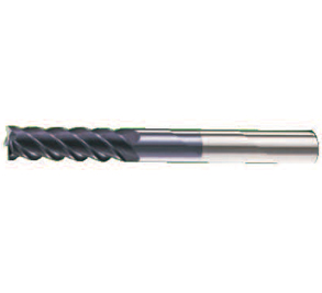 Solid carbide three/four-blade end mill